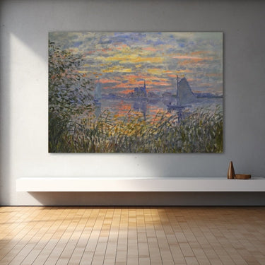 Famous Boat Sunset Painting